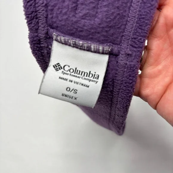 VTG Columbia Unisex Purple Fleece Ear Warmer Headband One Size O/S Gorpcore Ski - Picture 3 of 4